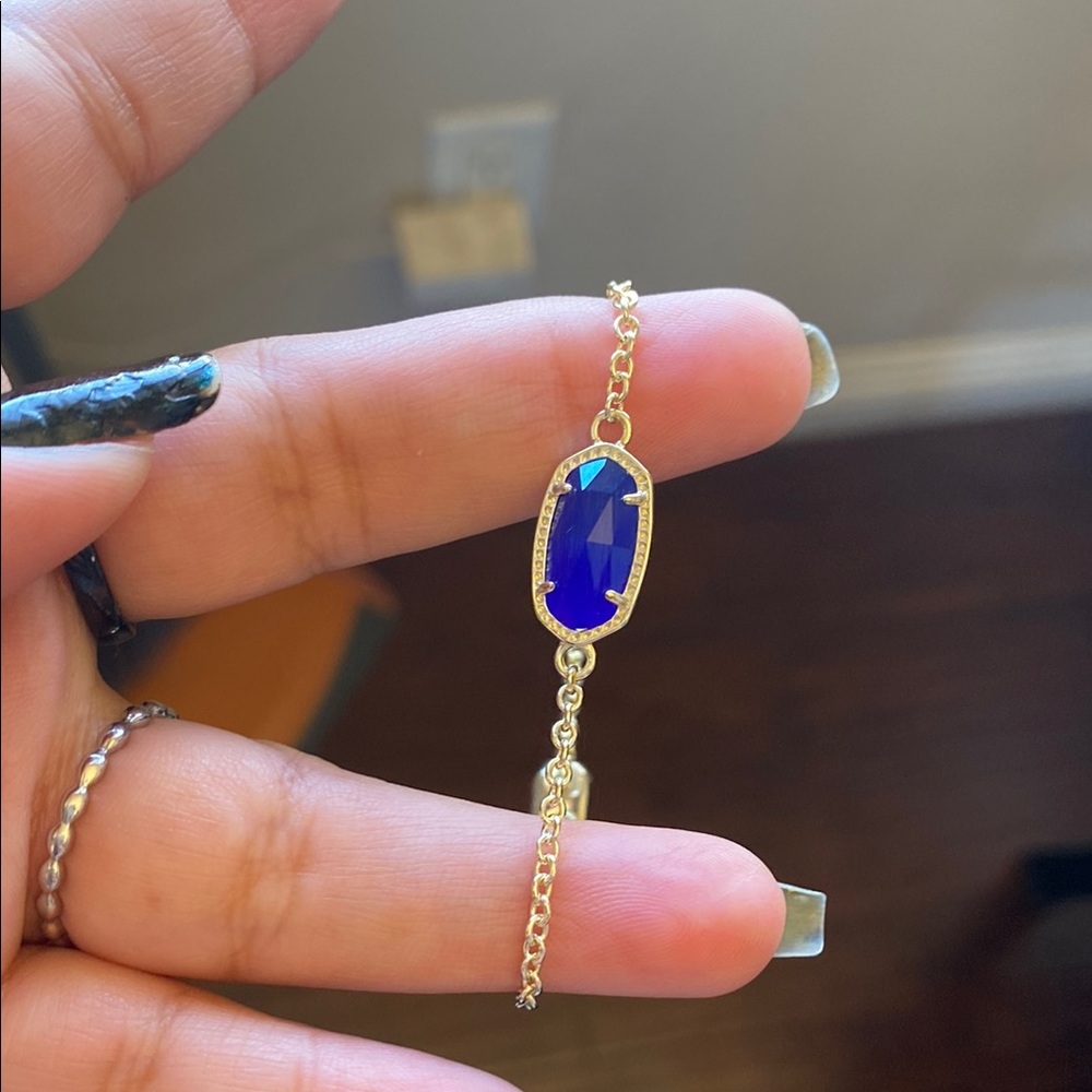 Kendra Scott Elegant Gold and Blue Bracelet